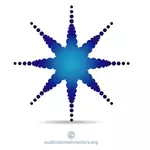 Blue halftone star