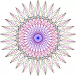 Geometrical star art vector clip art