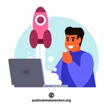 Startup graphic concept