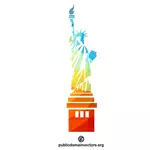 Statue of Liberty silhouette vector