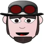 Personaje de dibujos animados con sombrero