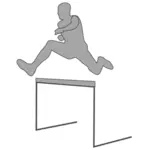 Vector silhouette of an athlete