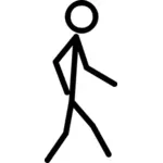 Stick figure walking