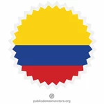 Símbolo de adesivo de bandeira colombiana