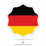 Tysk flagg klistremerke utklipp