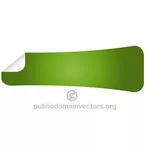 Green peeling vector sticker
