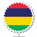 Mauritius Fahne Aufkleber
