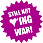 Nog steeds niet liefdevolle oorlog sticker vector illustraties