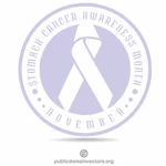 Stomach cancer ribbon sticker