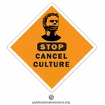 Detener el símbolo de la referencia cultural de cancelación