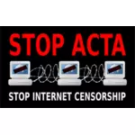 Stop ACTA vector illustraties
