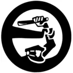 Stop police violence vector sign