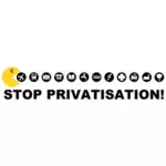 STOP Privatisation Vector Graphics