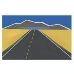 Vector clip art of open road