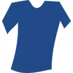 Vector afbeelding van lege blauwe gekanteld t-shirt