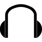 Słuchawki stylizowane wektor wyobrażenie o osobie