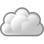 Серые облака значок векторное изображение