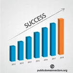 Success chart vector image