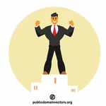 Successful businessman vector