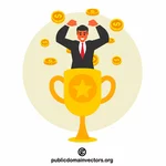 Successful businessman vector