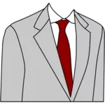 Vaaleanharmaa puku takki vektori kuva