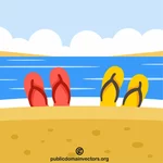 Flip-flops in the sand