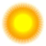 Stralende zon vector illustraties