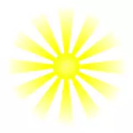 Vektorgrafikk utklipp av lys skinnende dagslys solen