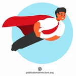 Businessman flying like a superhero