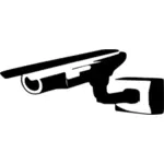 Vektorbild av övervakning kamerasymbol för varningsskyltar