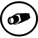 Surveillance alert symbol vector clip art