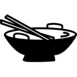 Bowl with chopsticks