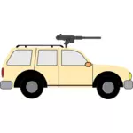 Improvised fighting vehicle vector image