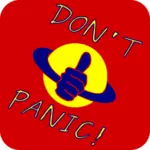 Don't panic sticker vector clip art