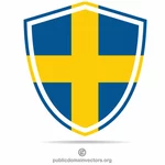 Skjold med svensk flagg