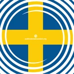 带有瑞典国旗的旋转形状