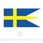 Флаг Швеции морской вектор