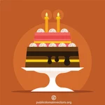 עוגת יום הולדת עם נרות