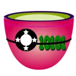 Vector illustration of shades of pink cup