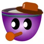 Vector image of party guy purple mug