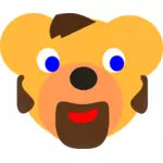 Vector de desen de urs cu barbă