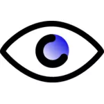 Vector graphics of blue eye symbol