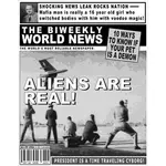 Capa de tabloide sobre alienígenas