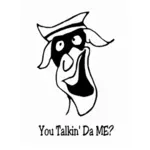 You talking to me? funny character vector image