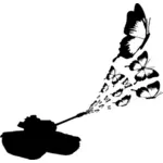 Butterfly tank vector clip art