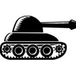 Rounded army tank vector image