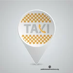 Pino de localização de símbolo de táxi