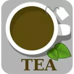 Image vectorielle de signe de thé