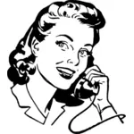 Woman on telephone vector illustration