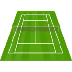 Herbe tennis Cour vector illustration